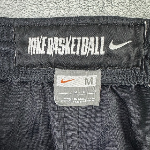 Nike Basketball Pants Men M Black White Striped Ankle Zip Sweatpants Y2K Baggy - Picture 6 of 12